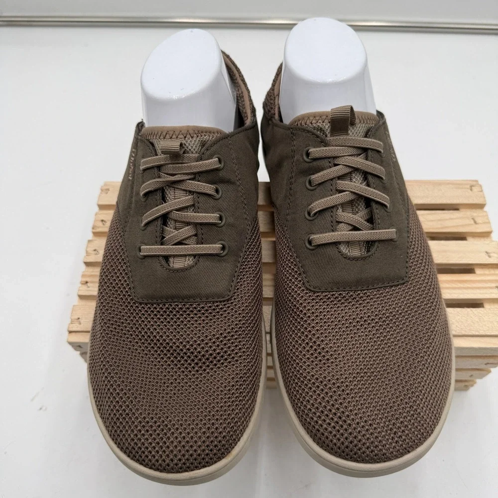 OluKai Nohea Moku Mesh Boat Shoes Drop-In Heel Brown Mens US 10 EUR 43